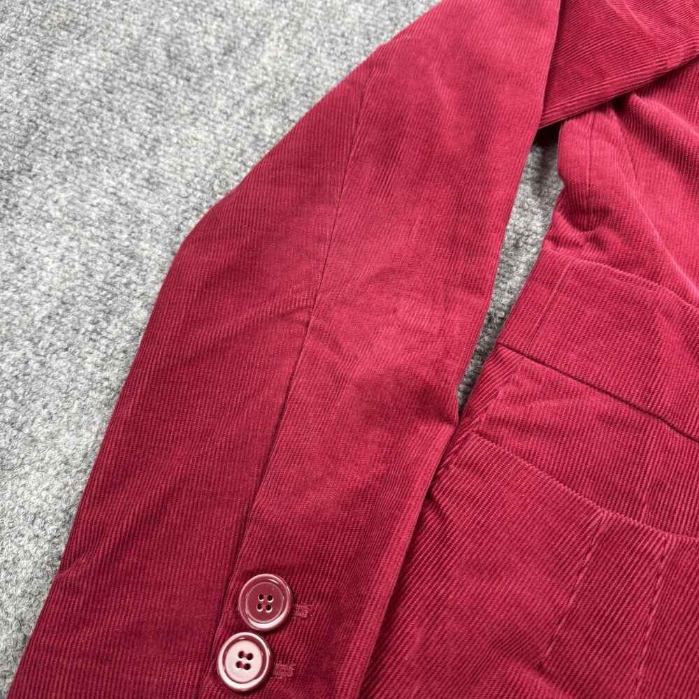 Halogen Women's Pink Corduroy Blazer Jacket Size L Cotton Stretch Career - Picture 8 of 12